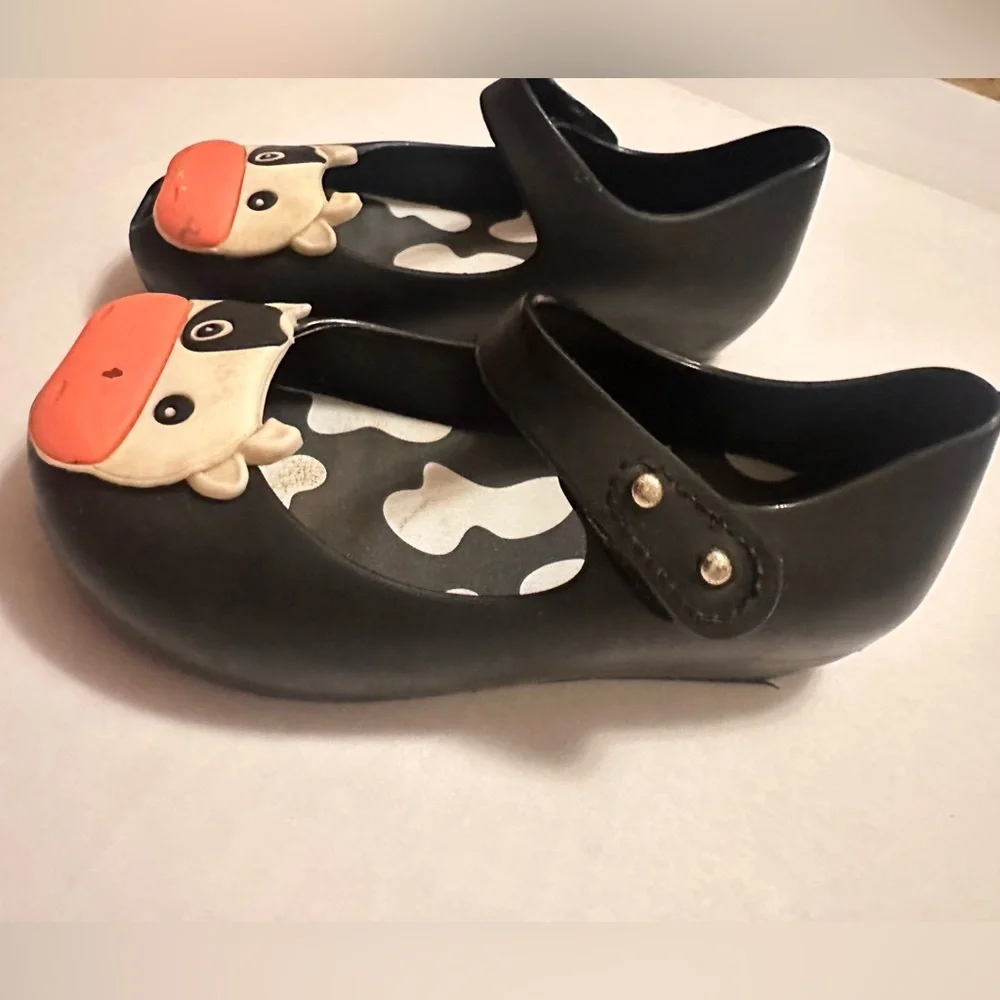Mini Melissa Cow Mary Janes (Left Is Missing Horn)